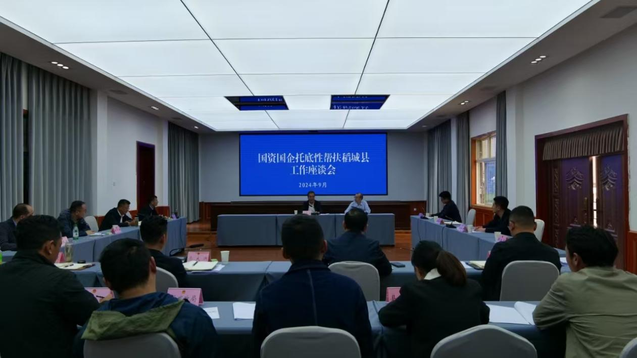美彩国际 官网参与国资国企托底性助扶稻城县工作座谈会